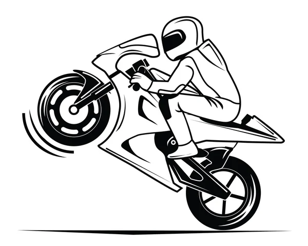 Carrera de Moto — Vector de stock