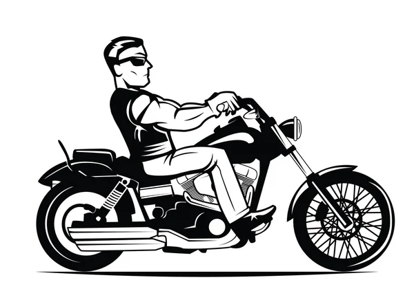 Motorcyklist — Stock vektor