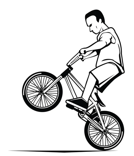 Diseño de ilustración vectorial BMX — Vector de stock