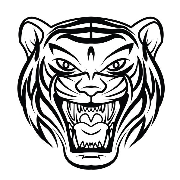 Face de tigre — Image vectorielle