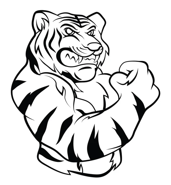 Tiger Mascot — Stock Vector