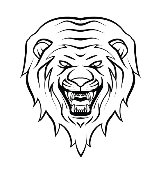 Lion Head — Stock Vector