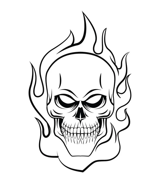 Kafatası yangın — Stok Vektör