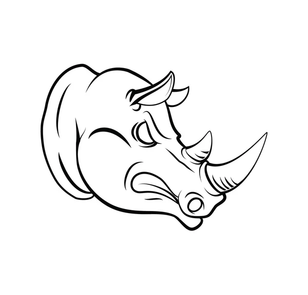 Illustrazione vettoriale di Rhino — Vettoriale Stock