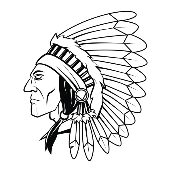 Ilustração do vetor da cabeça do apache — Vetor de Stock