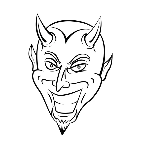 Illustrazione vettoriale Devil Head Warrior — Vettoriale Stock