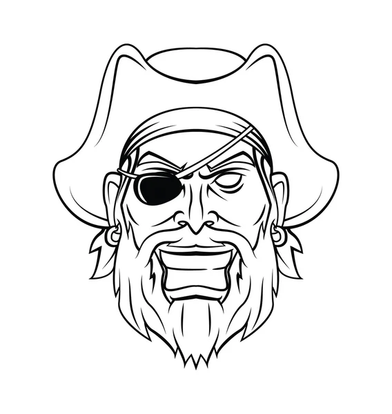 Pirate Warrior vector illustration — Stock Vector