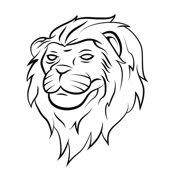 Lion Head Tattoo — Stock Vector