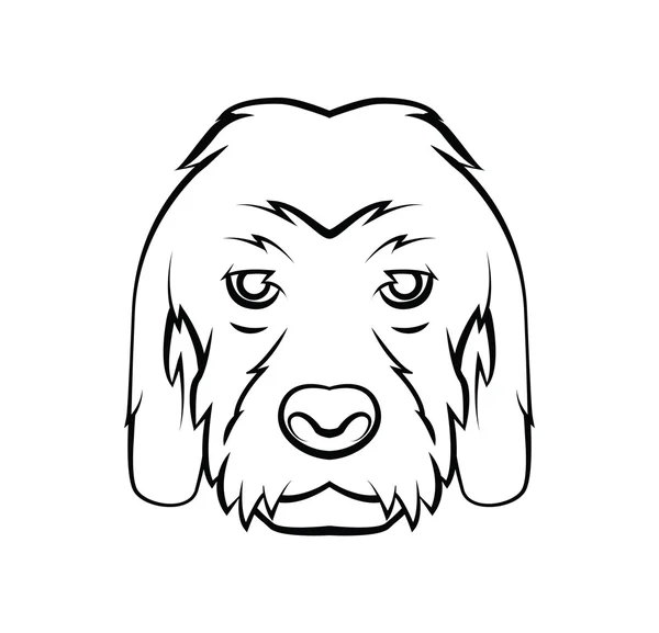 Cabeza de perro — Vector de stock