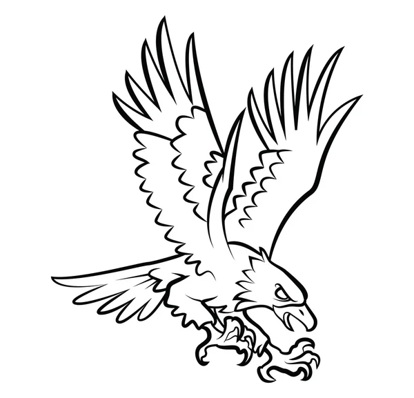 Eagle Tattoo vectorillustratie — Stockvector