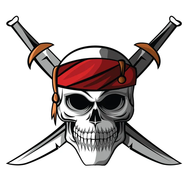 Pirata del cráneo — Vector de stock