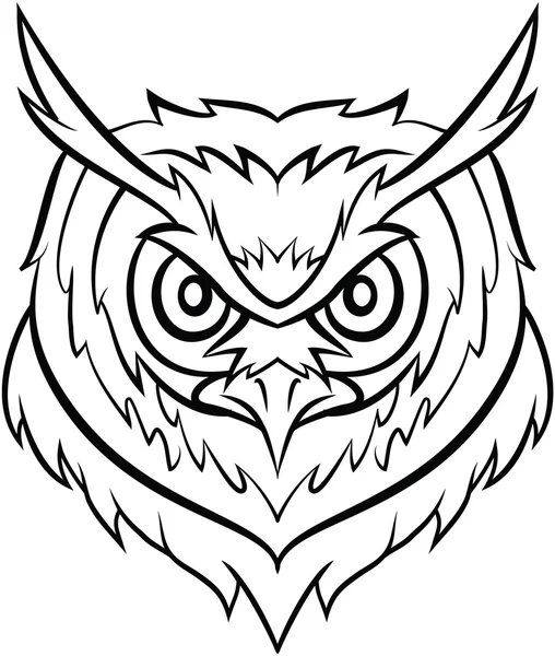 Tête de hibou — Image vectorielle