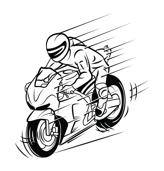 Carrera de Moto — Vector de stock