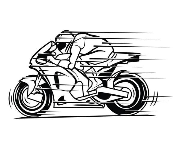 Carrera de Moto — Archivo Imágenes Vectoriales