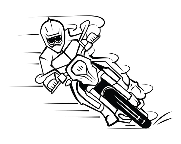 Desenhos animados de motocross —  Vetores de Stock