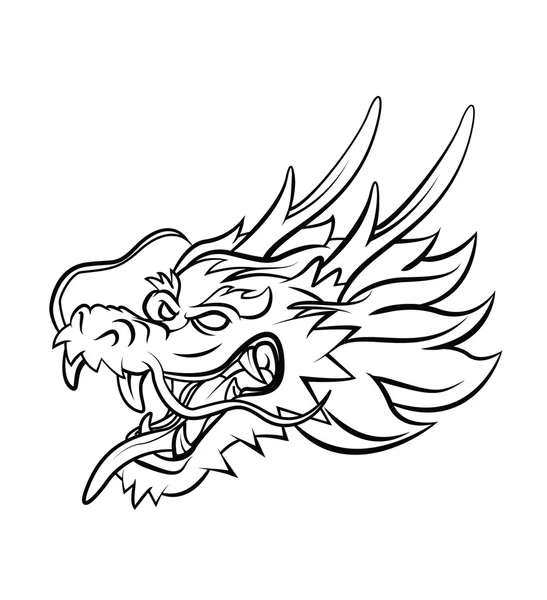 Dragon Head — Stock Vector