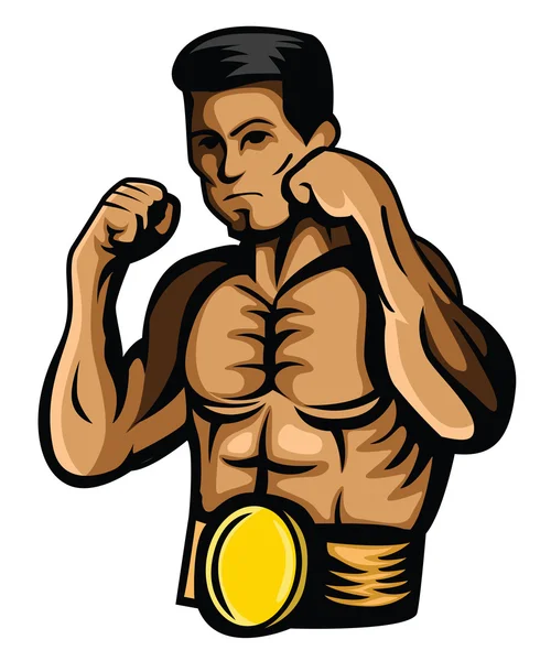 Boxer Vector Diseño de Ilustración — Vector de stock