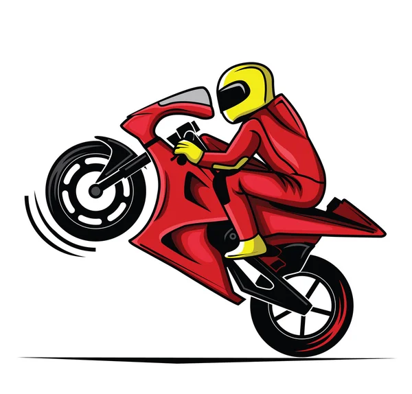 Carrera de Moto — Vector de stock