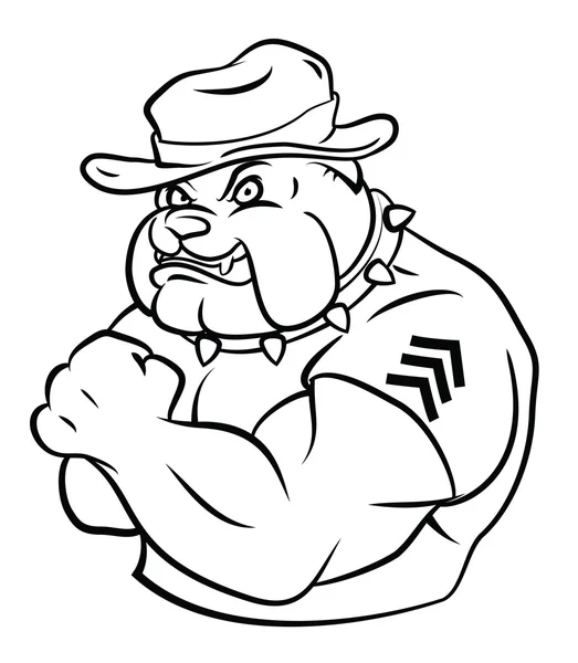 Seguridad Bulldog — Vector de stock