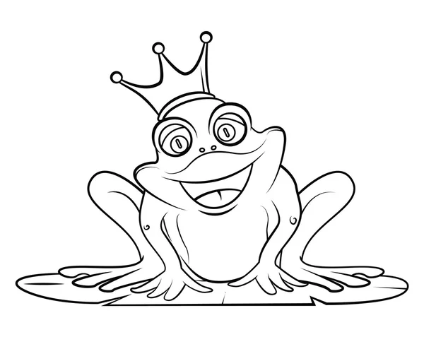 Grenouille prince — Image vectorielle