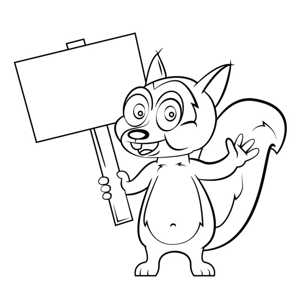 Eichhörnchen-Karikatur — Stockvektor