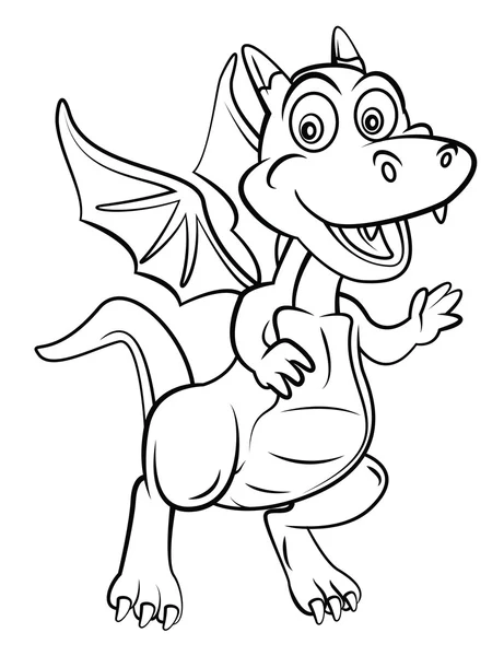 Dragon dessin animé — Image vectorielle