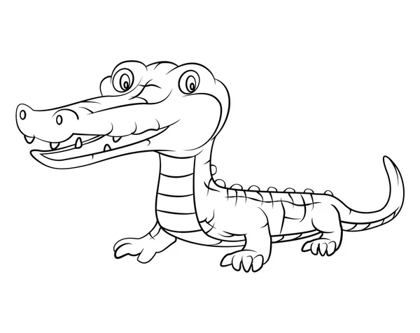 Crocodile dessin animé — Image vectorielle