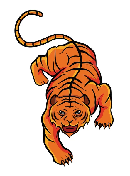 Tigris vektoros illusztráció Design — Stock Vector