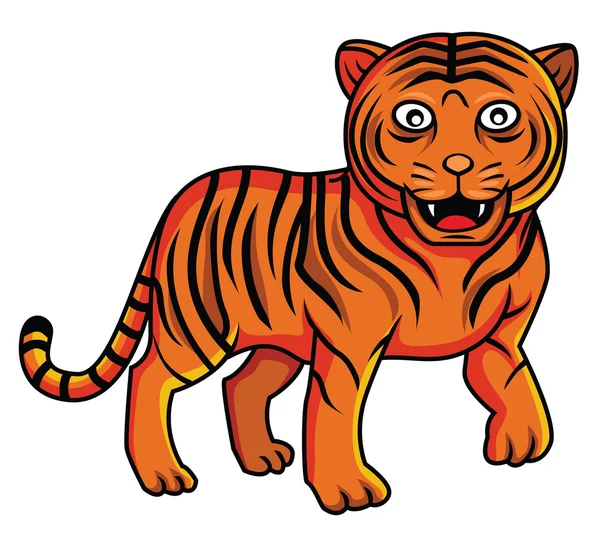 Oranje tiger — Stockvector