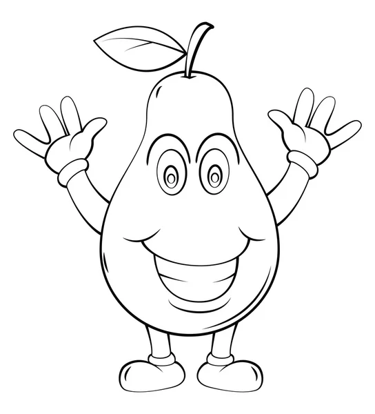 Pear Cartoon — Stock Vector