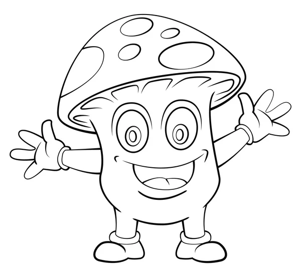 Mushroom cartoon — Stockvector