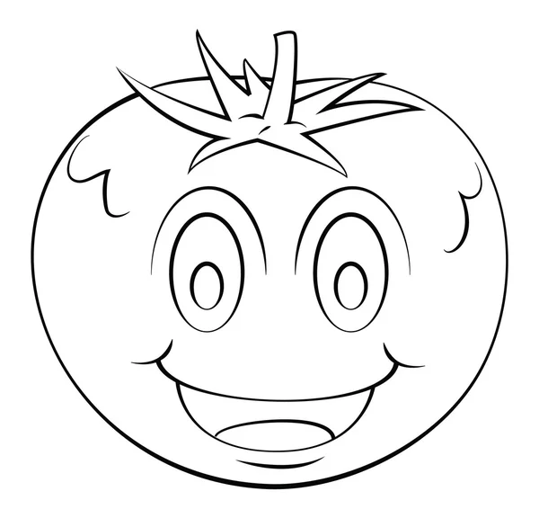 Dibujos animados de tomate — Vector de stock