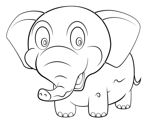 Desenhos animados de elefante — Vetor de Stock