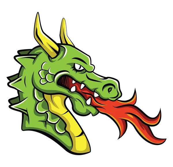 Cabeza de dragón — Vector de stock