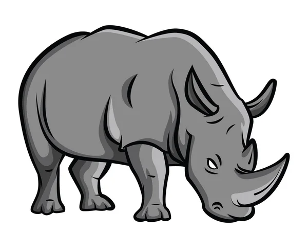 Rhinocéros dessin animé — Image vectorielle