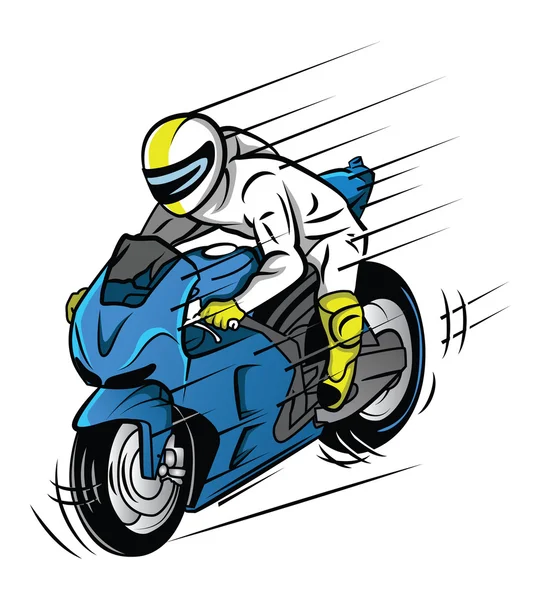 Carrera de Moto — Vector de stock