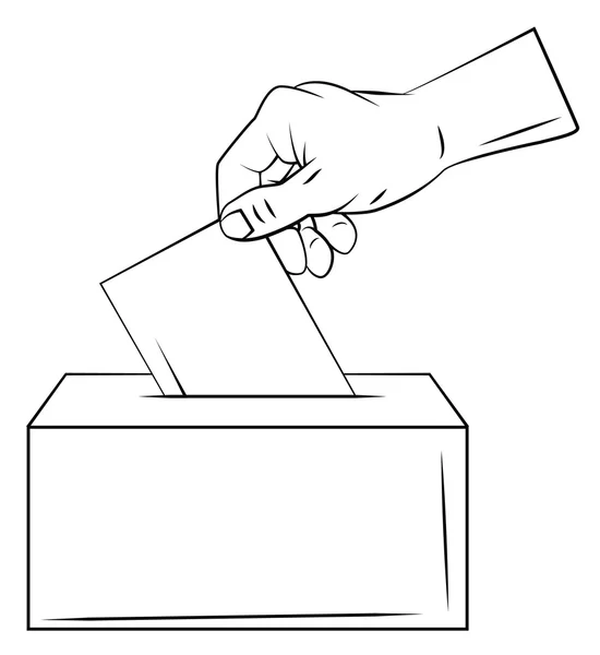 Main de vote — Image vectorielle