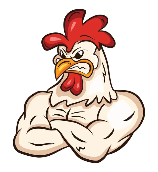 Angry Chicken — Stock Vector
