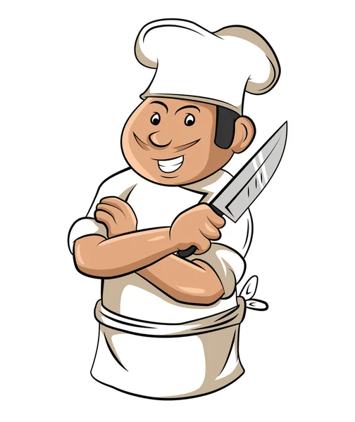 Chef cooking — Stock Vector