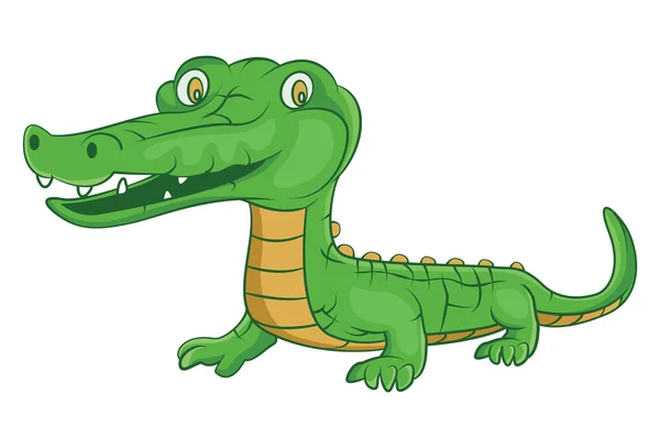 Green Crocodile — Stock Vector