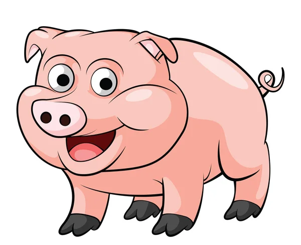 Pink Pig — Stock Vector