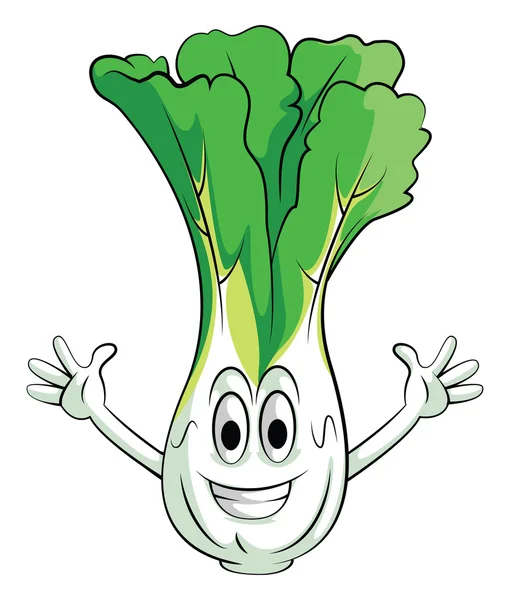 Cabbage  Character — Stock Vector
