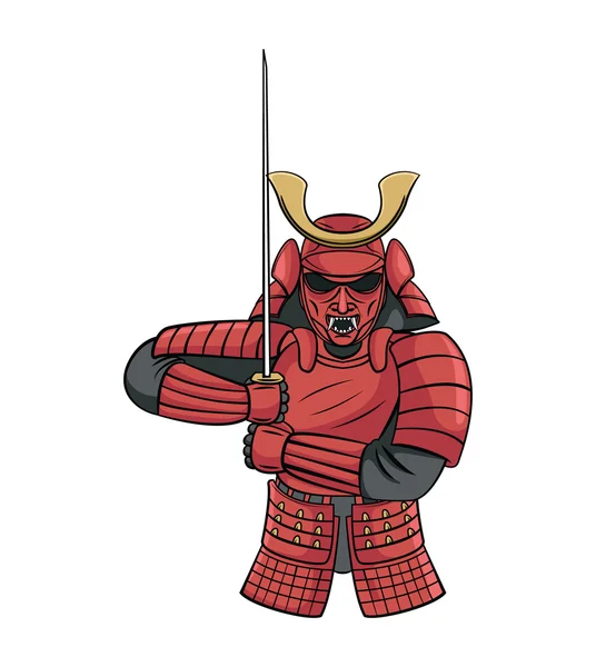 Samurai krijger — Stockvector