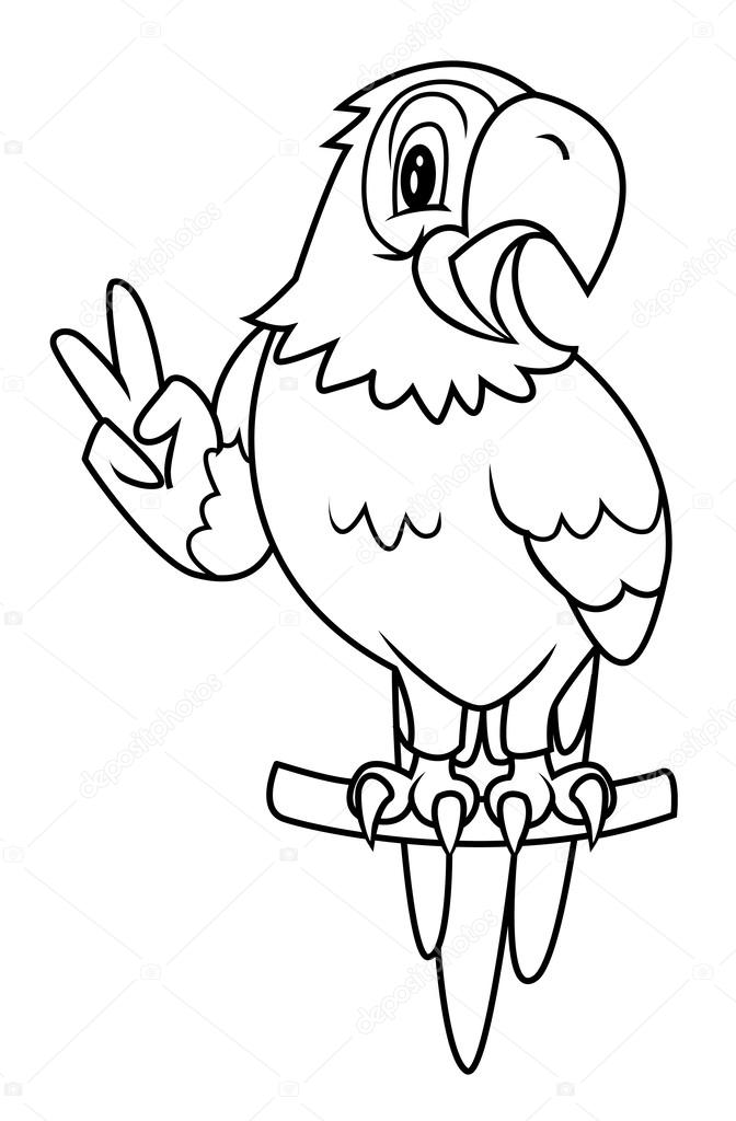 Featured image of post Parrot Cartoon Images Black And White
