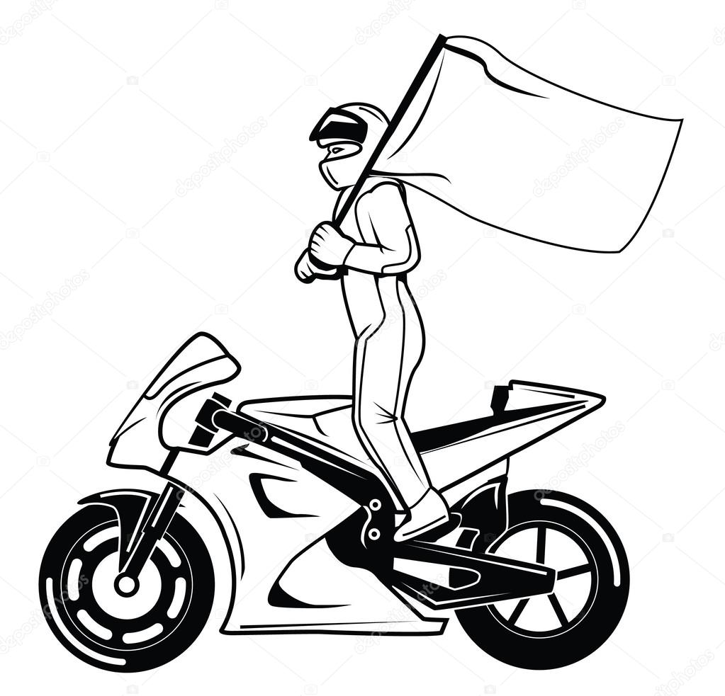 ilustração de corrida de moto 15547657 Vetor no Vecteezy