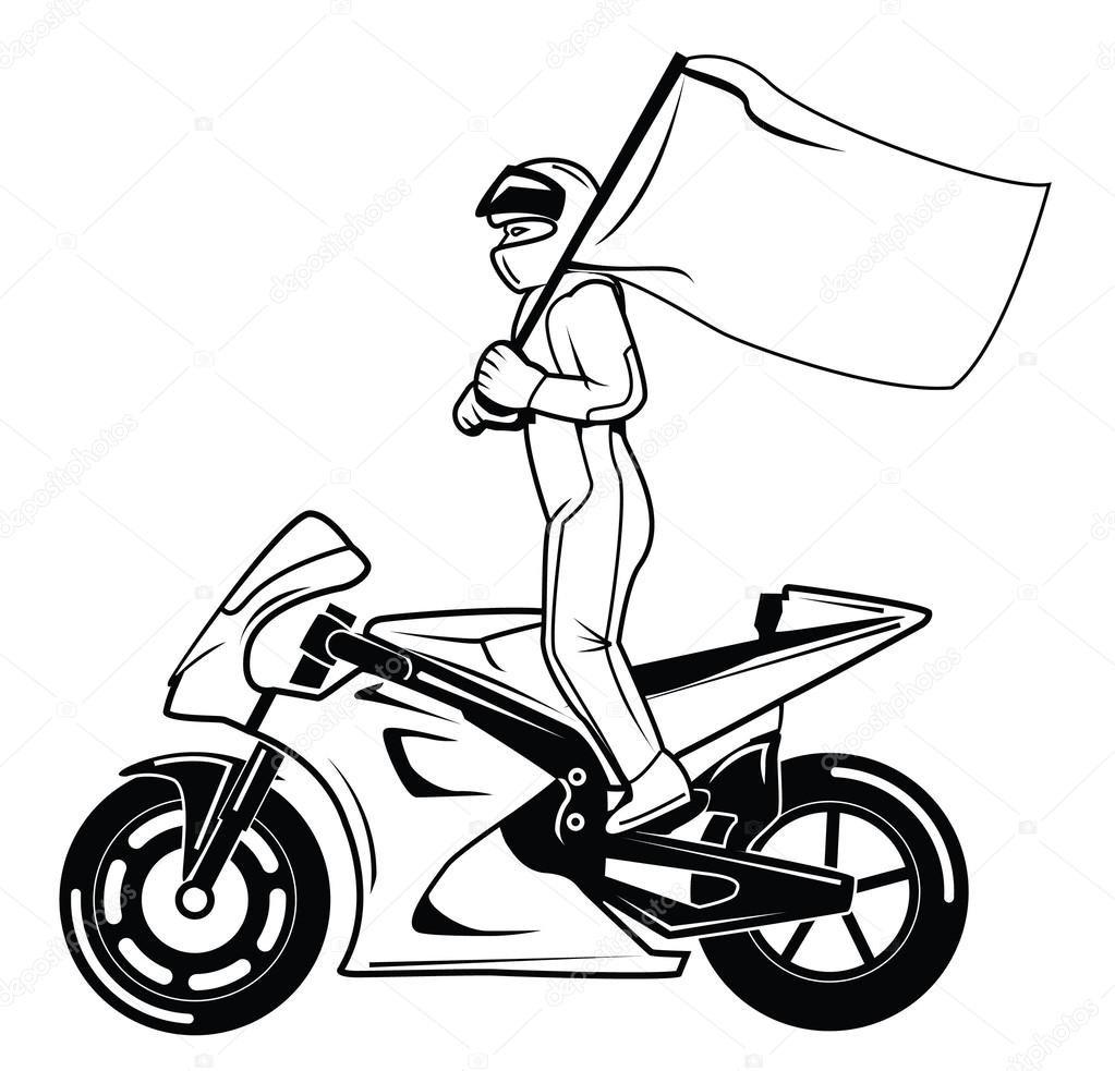 Desenho da competição de moto