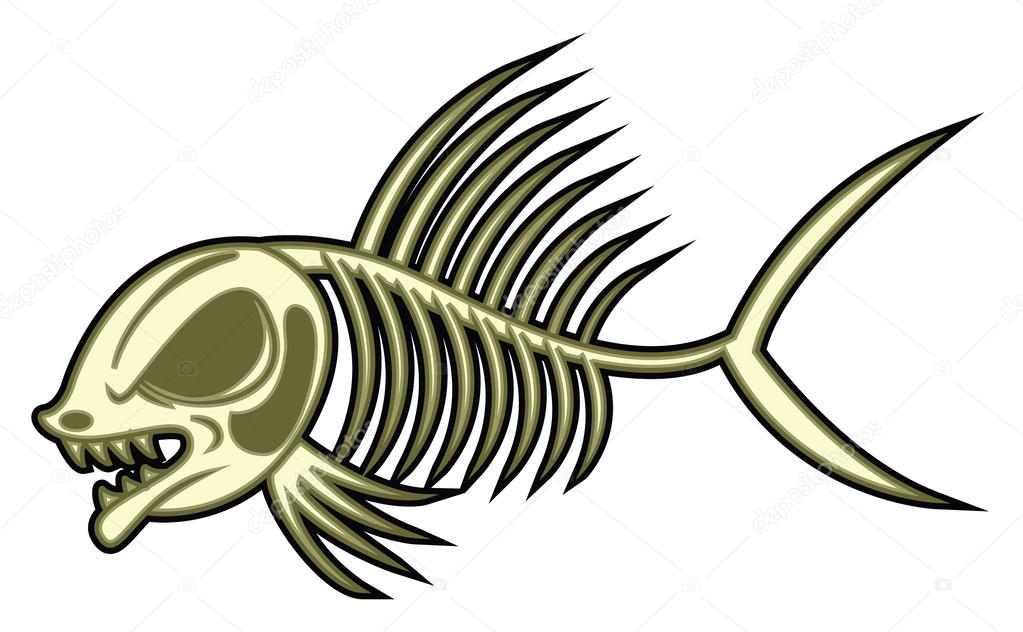 Download Fish skeleton — Stock Vector © funwayillustration #54805349