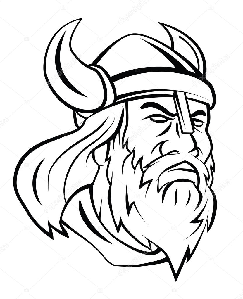 Viking Face Drawing