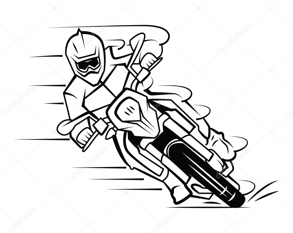 Desenhos animados de motocross vetor(es) de stock de ©funwayillustration  54806307