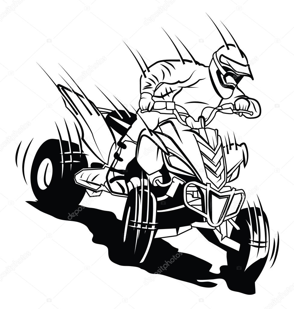 ATV moto rider